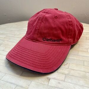 Carhartt Red Cotton Cap with Adjustable Strap